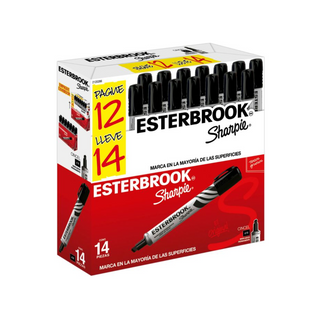 Marcador Permanente Esterbrook Marca Sharpie - 1 Caja Con 12 Piezas