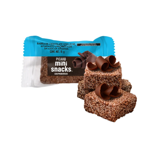 Mini Snacks de Amaranto con Chocolate sin Azúcar 330g Marca Picard - 1 Caja con 22 Piezas