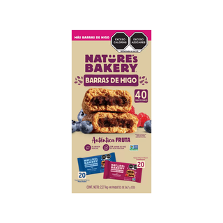 Mix de Barras de Higo 56g Marca Nature's Bakery - 1 Caja con 40 Piezas
