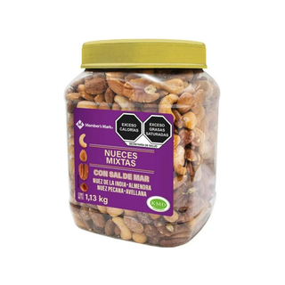 Mix de Nueces con Sal de Mar 1.13 kg Marca Member's Mark - 1 Caja
