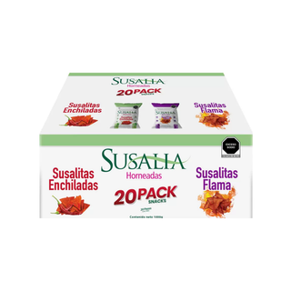 Mix de Susalitas Enchiladas y Flama 50g Marca Susalia - 1 Caja de 20 Piezas