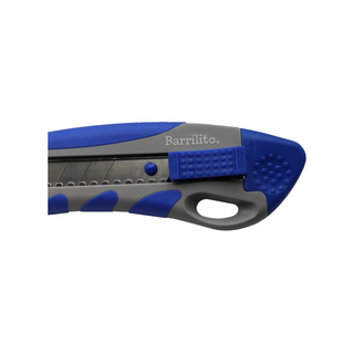 Navaja Retractil Cutter 18 mm Mango de Acero y Plástico Marca Barrilito - 1 Pieza