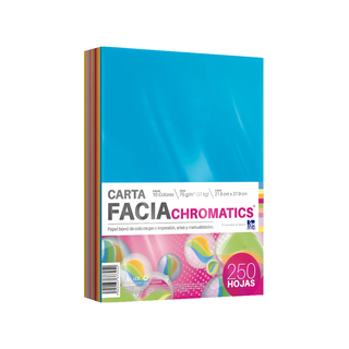 Papel Bond Colores Chromatics Tamaño Carta 75 gr Marca Copamex - 250 hojas