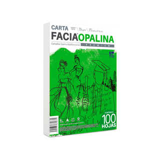 Papel Cartulina Para Impresión Facia Opalina Tamaño Carta 225g Marca Copamex - 20 Paquetes Con 100 Hojas c/u