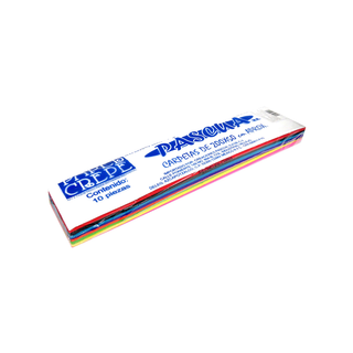 Papel Crepé de Colores 50cm x 2m - 1 Paquete con 10 Pliegos