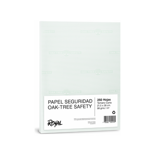 Papel de Seguridad Color Azul Tamaño Carta 88g  -  Paquete con 250 hojas