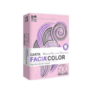 Papel Facia Tamaño Carta Color Rosa Marca Copamex - 1 Paquete con 500 hojas