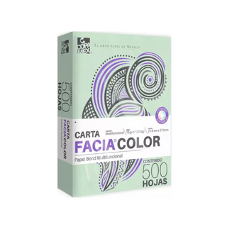 Papel Facia Tamaño Carta Color Verde Marca Copamex - 1 Paquete con 500 hojas