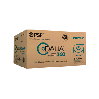Papel Higiénico en Bobina Dalia 360 - Caja con 6 Rollos de 360 m c/u