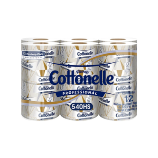 Papel Higiénico Kleenex Cottonelle - Paquete con 12 Rollos de 540 Hojas c/u