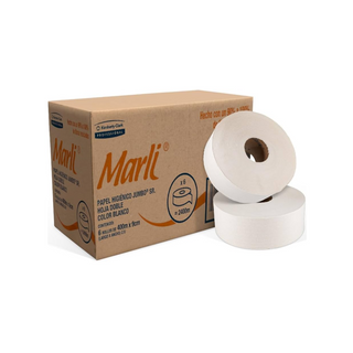 Papel Higiénico en Bobina Marli Sr 400 m x 9 cm - Caja con 6 Rollos de 400 m c/u