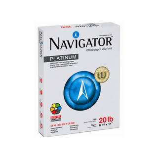 Papel Para Impresión Bond Tamaño Carta 75 gr Marca Navigator - 10 Paquetes Con 500 Hojas c/u