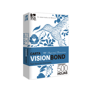 Papel Para Impresión de Alta Velocidad Vision Bond Tamaño Carta Blancura 97% Marca Copamex - 10 Paquetes Con 500 Hojas c/u