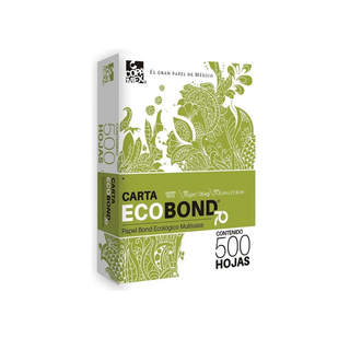 Papel Para Impresión Ecobond Tamaño Carta Blancura 95% Marca Copamex - 10 Paquetes Con 500 Hojas c/u