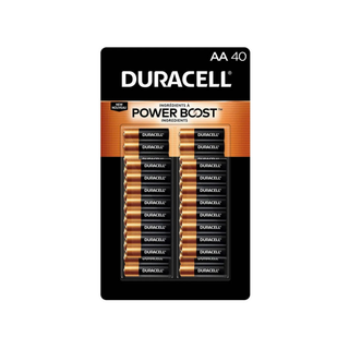 Pilas Alcalinas AA Power Boost Marca Duracell - 1 Paquete con 40 Piezas