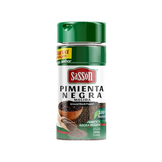 Pimienta Negra Molida 160g Marca Sassón - 1 Pieza