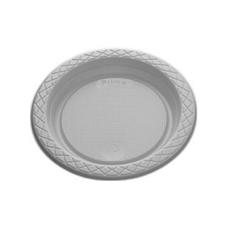 Plato Desechable Blanco - 1 Paquete de 20 Piezas