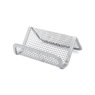 Portatarjetas de Metal Malla en Color Plata - 1 Pieza