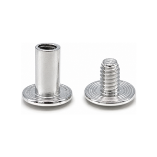 Postes de Aluminio Para Archivo 9mm Marca Indux - 1 Paquete de 100 piezas