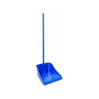Recogedor de Plástico con Bastón de Madera Color Azul - 1 Pieza