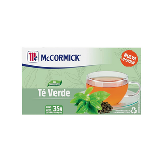 Té de Verde 32.4 g Marca McCormick - 1 Caja de 25 Sobres