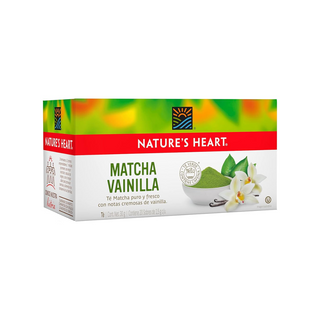 Té Matcha Vanilla Marca Nature's Heart - 1 Caja Con 20 Sobres de 1.5 g c/u