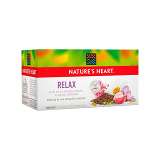 Té Relax Marca Nature's Heart - 1 Caja Con 20 Sobres de 1.5 g c/u