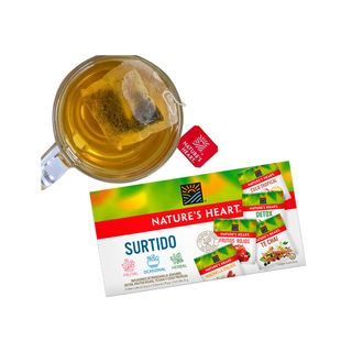 Té Surtido Variedad de Sabores Marca Nature's Heart - Caja con 120 Sobres