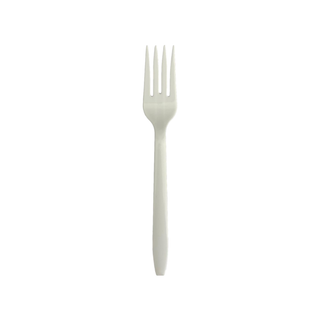 Tenedor Desechable Gigante Blanco - 1 Paquete con 25 Piezas