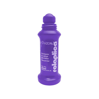 Tinta Morada Para Sello 60 ml Marca Azor - 1 Pieza