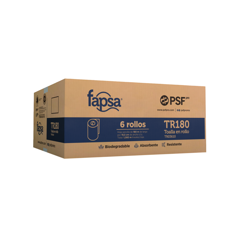 Toalla en Rollo Fapsa 180 – Stock México