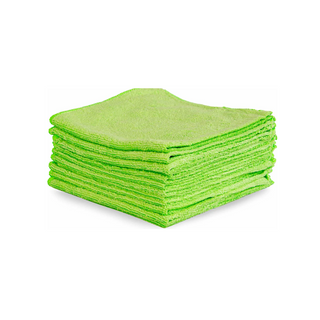 Toallas de Microfibra 40 x 40cm Color Verde Marca Packlife - 1 Paquete con 12 Piezas