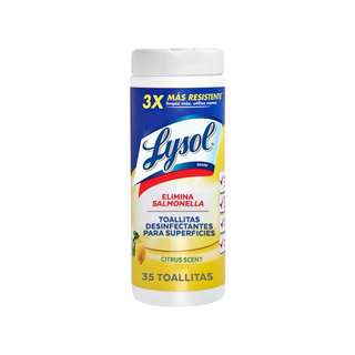 Toallas Húmedas Desinfectantes Lysol - 1 Envase de 35 Piezas