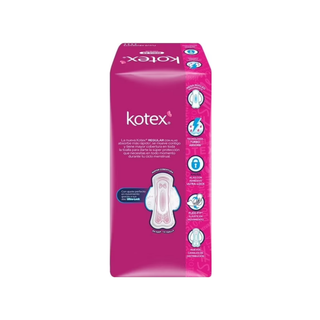 Toallas Sanitarias Flujo Abundante Con Alas Marca Kotex - 1 Paquete con 16 Piezas