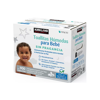 Toallitas Húmedas Desechables Marca Kirkland - 1 Caja con 9 Bolsas de 100 Piezas c/u