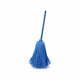 Trapeador de Microfibra Española Mediano con Bastón de Madera Color Azul  - 1 Pieza