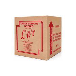 Vaso Cónico de Papel 6 oz - 1 Caja de 4000 Piezas