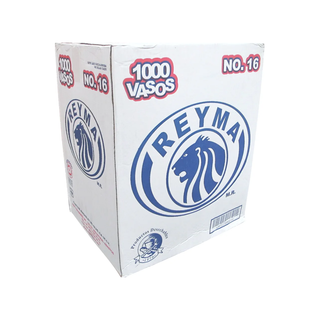 Vaso de Plástico 16 oz Marca Reyma - 1 Paquete con 1000 Piezas