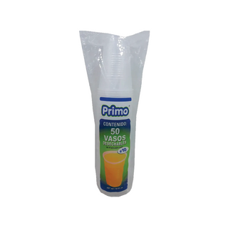 Vaso de Plástico Transparente - 1 Paquete de 50 Piezas