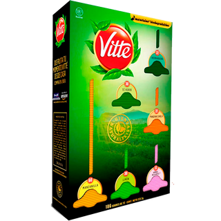 Té Surtido Variedad de Sabores Marca Vitté- 1 Caja con 186 Sobres